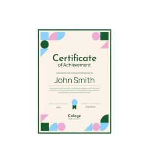 A4 Certificate