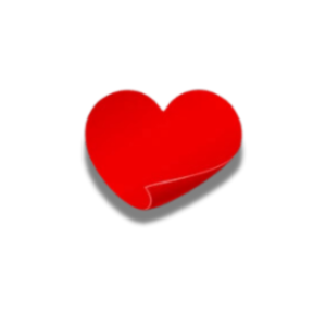 Glossy Paper Sticker - Heart Shape